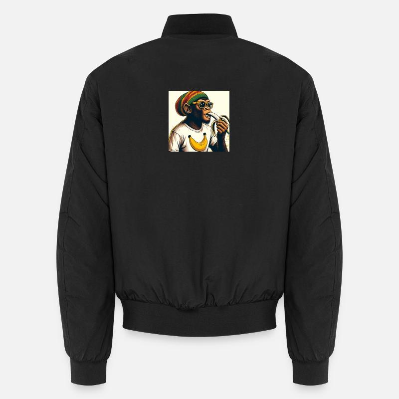 Cooler Affe isst Banane Unisex Bomberjacke