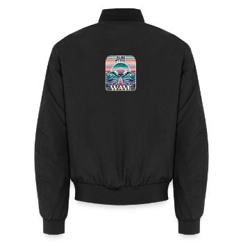 Surfer sur la vague - Bomber unisexe - noir - Dos - AI Model Male 185 light (185cm)