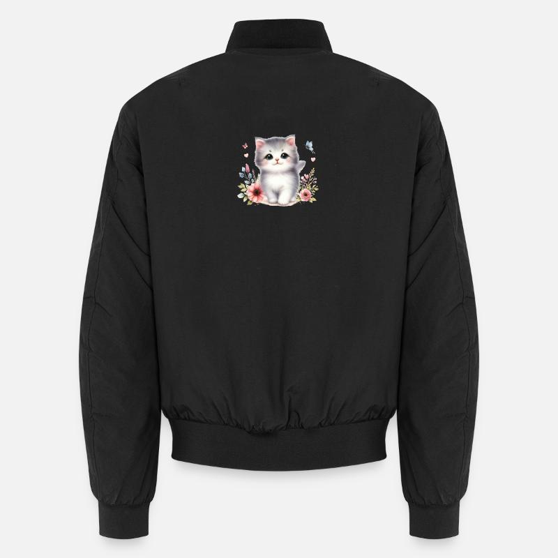 Chat mignon - Bomber unisexe - noir