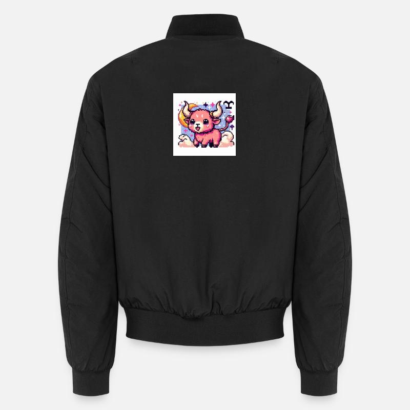 Signe du zodiaque Taureau en pixel art Bomber unisexe