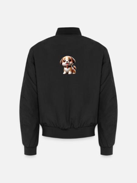 Niedlicher Hund - Unisex Bomberjacke - Schwarz