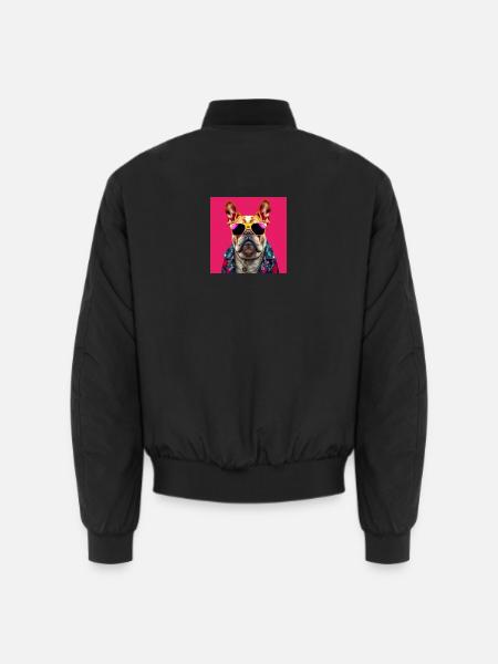 Bulldog avec du style - Bomber unisexe - noir