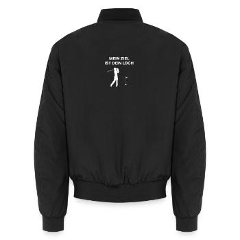 Mein Ziel ist dein Loch - Unisex Bomberjacke - Schwarz - Hinten - AI Model Male 185 light (185cm)