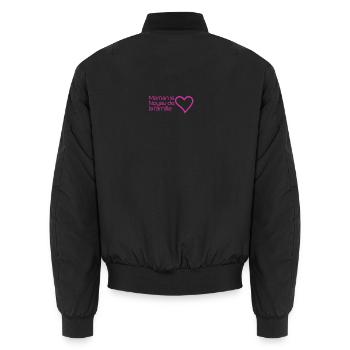 Maman cœur de la famille - Bomber unisexe - noir - Dos - AI Model Male 185 light (185cm)