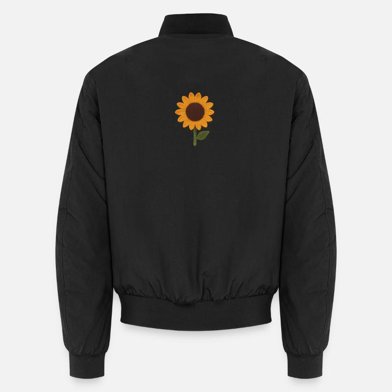 Felt Sunflower Texture Art Unisex Bomber Jacket