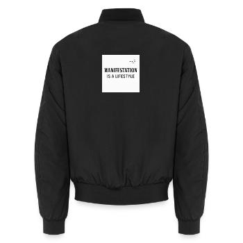 206A728A C054 4704 912A 7966378CE009 - Unisex Bomberjacke - Schwarz - Hinten - AI Model Male 185 light (185cm)