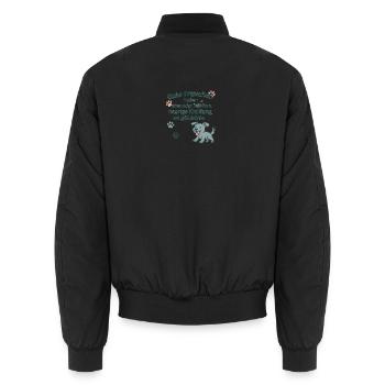 Gute Frauchen, schmutzige Füße, glückliche Hunde - Unisex Bomberjacke - Schwarz - Hinten - AI Model Male 185 light (185cm)