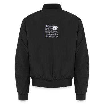 Gute Frauen Hundeliebe und Chaos - Unisex Bomberjacke - Schwarz - Hinten - AI Model Male 185 light (185cm)