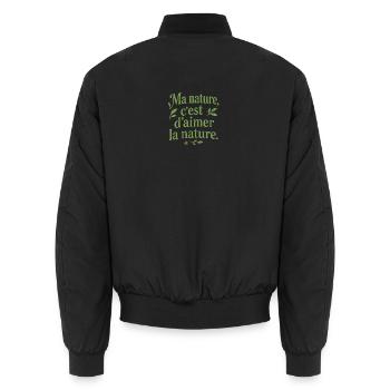 Amour de la nature - T-shirt écologique - Bomber unisexe - noir - Dos - AI Model Male 185 light (185cm)