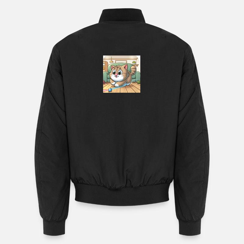 Verspielte Katze im Heim Unisex Bomberjacke