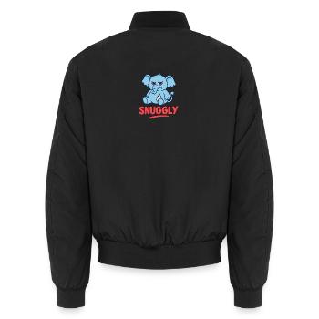 Grumpy Elephant - Unisex Bomberjacke - Schwarz - Hinten - AI Model Male 185 light (185cm)