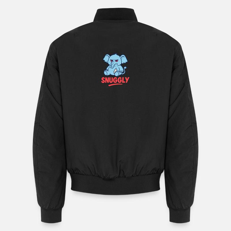 Grumpy Elephant - Unisex Bomber Jacket - black