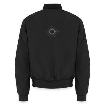 Event Horizon Minimal – Das perfekte schwarze Loch - Unisex Bomberjacke - Schwarz - Hinten - AI Model Male 185 light (185cm)
