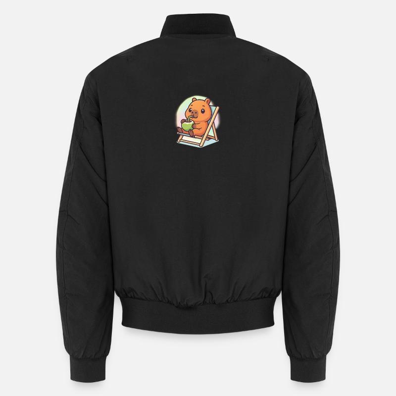 Relaxed kawaii capybara Unisex Bomber Jacket