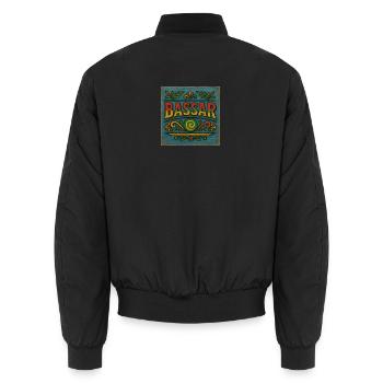 Motif folklorique Bassar vibrant - Bomber unisexe - noir - Dos - AI Model Male 185 light (185cm)