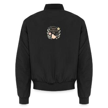" 100% douceur péï " bébé et accessoires - Bomber unisexe - noir - Dos - AI Model Male 185 light (185cm)