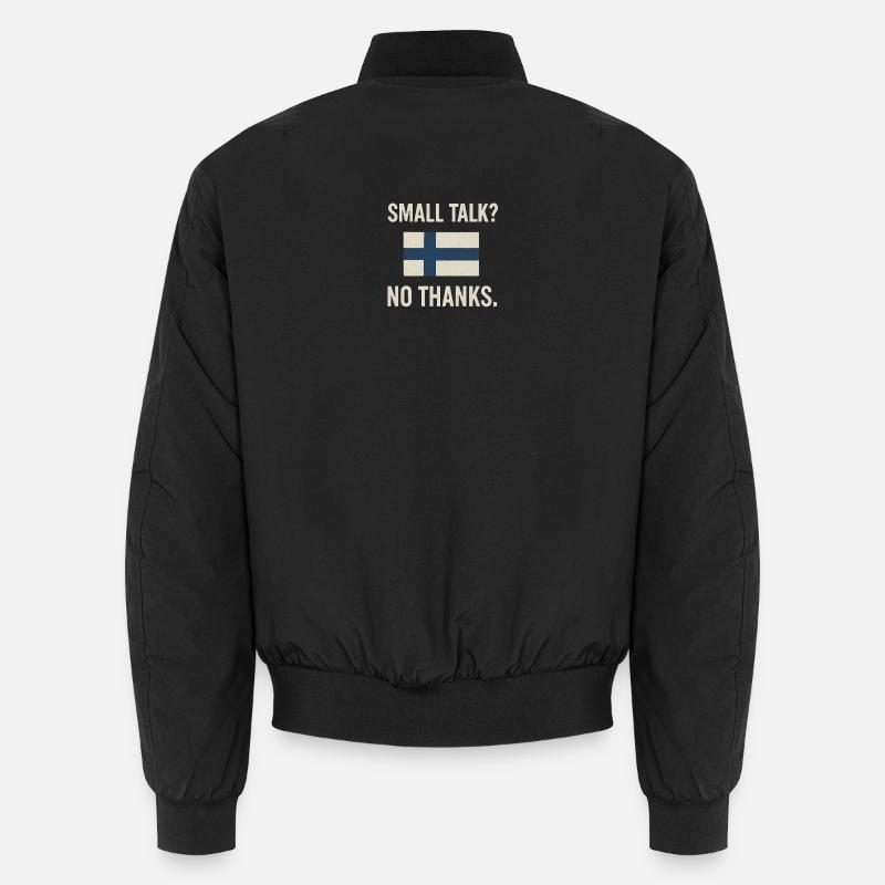 Finnland Flagge. Geplauder - Unisex Bomberjacke - Schwarz