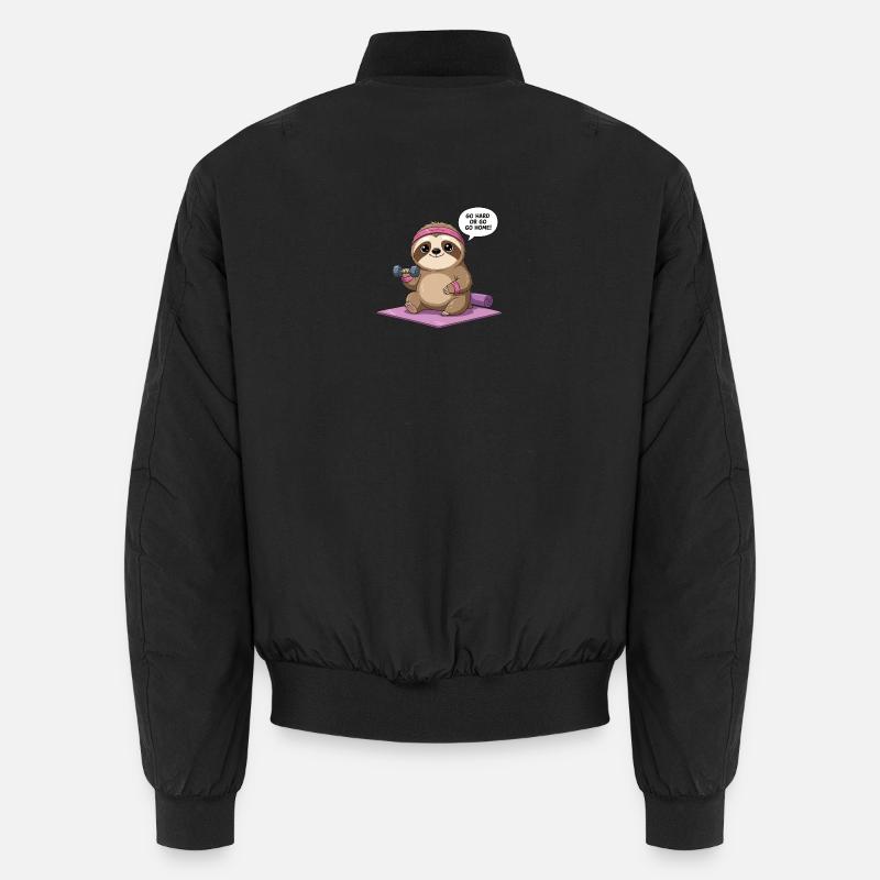 Adorable conception de paresseux d’entraînement Bomber unisexe