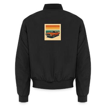 Muscle Car Vintage Design Rétro - Bomber unisexe - noir - Dos - AI Model Male 185 light (185cm)