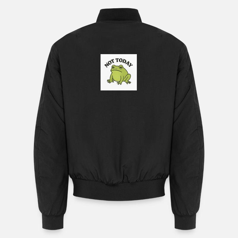 Lustiger Frosch mit Statement Text Unisex Bomberjacke