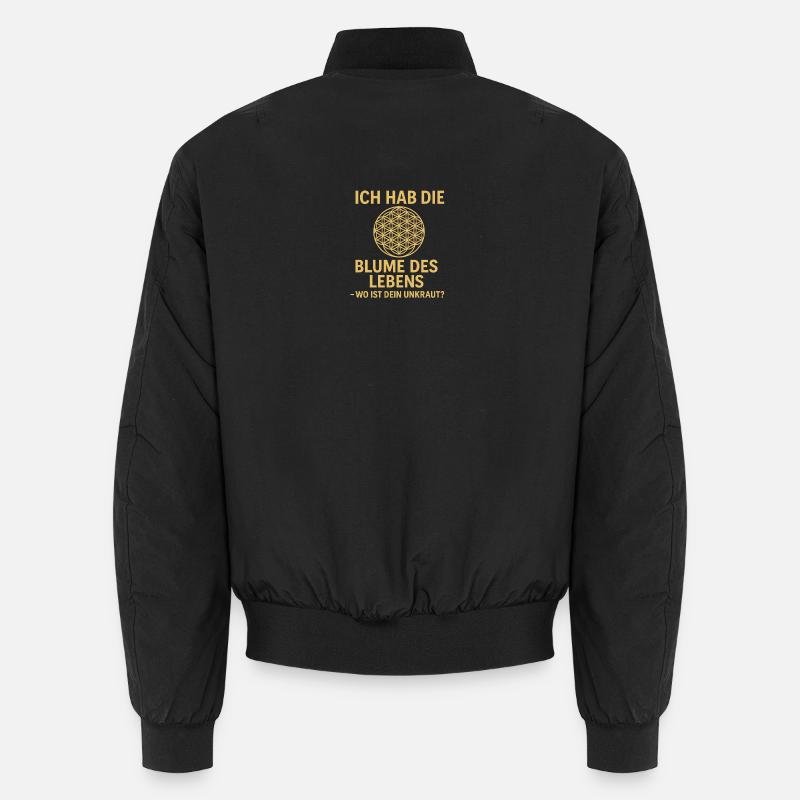 Blume des Lebens - Humor - Unisex Bomberjacke - Schwarz