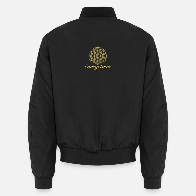 Blume des Lebens - Energetik - Unisex Bomberjacke - Schwarz