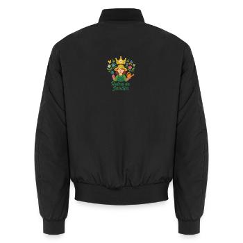 Reine du jardin - Bomber unisexe - noir - Dos - AI Model Male 185 light (185cm)
