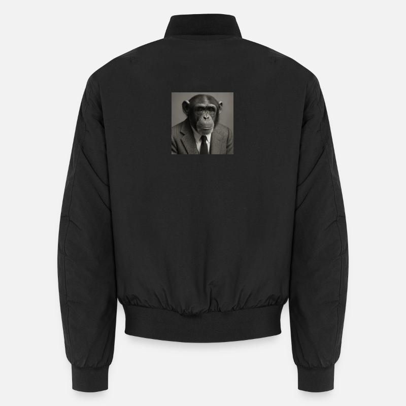 Elegant monkey in suit Unisex Bomber Jacket