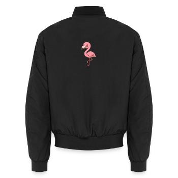 Verspielter Flamingo mit Witz - Bomber unisexe - noir - Dos - AI Model Male 185 light (185cm)