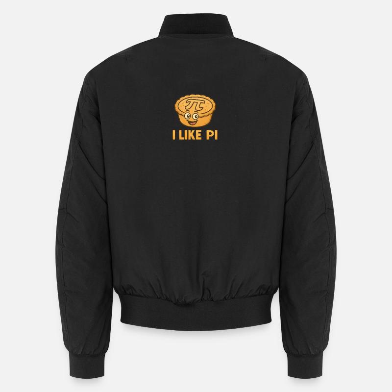 Pi-Kuchen mit lustigem Gesicht - Unisex Bomberjacke - Schwarz