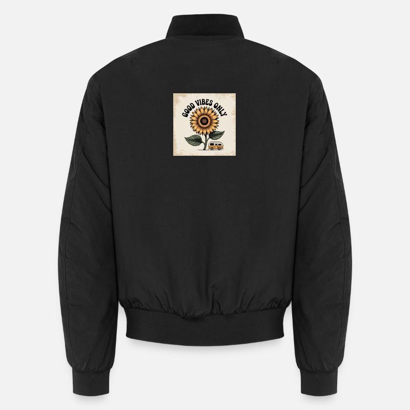 Sunflower flower with a positive message Unisex Bomber Jacket