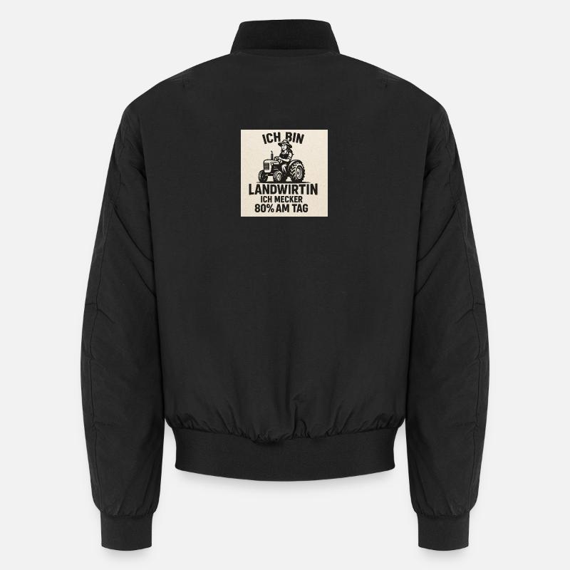 IchBinLandwirtin Traktorwitz - Unisex Bomberjacke - Schwarz