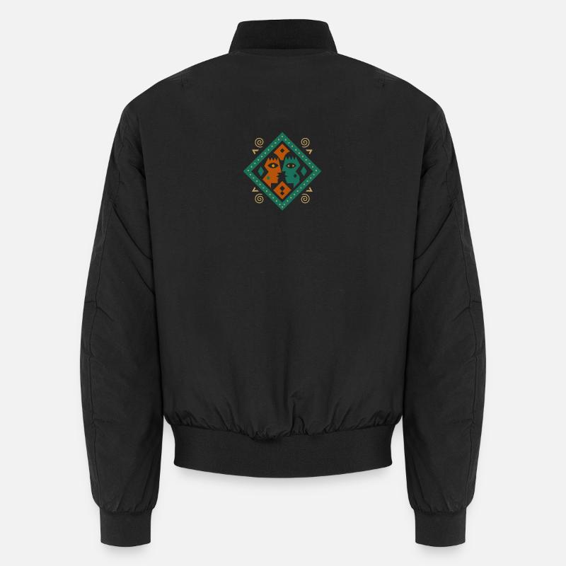 Stammesgesichter Kunst - Unisex Bomberjacke - Schwarz