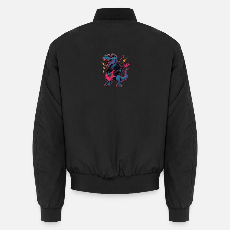 Rock Dino - Unisex Bomber Jacket - black