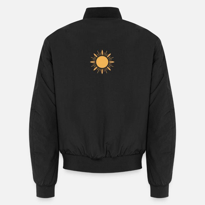 Symbole du soleil avec un design doré élégant Bomber unisexe