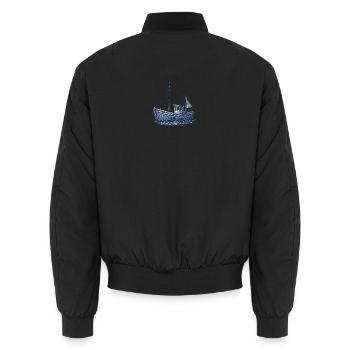 The Shanty Man Nautical Boat Design - Unisex Bomber Jacket - black - Back - AI Model Male 185 light (185cm)