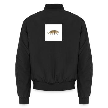 VisionWear Panther Plaid – Luxury Pattern Design - Unisex Bomber Jacket - black - Back - AI Model Male 185 light (185cm)