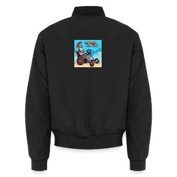 Der Lehrplan - Unisex Bomberjacke - Schwarz - Hinten - AI Model Male 185 light (185cm)