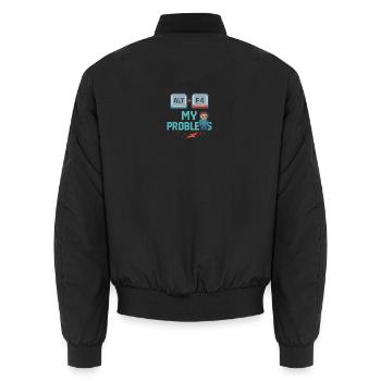 Alt + F4 Mes problèmes - Bomber unisexe - noir - Dos - AI Model Male 185 light (185cm)