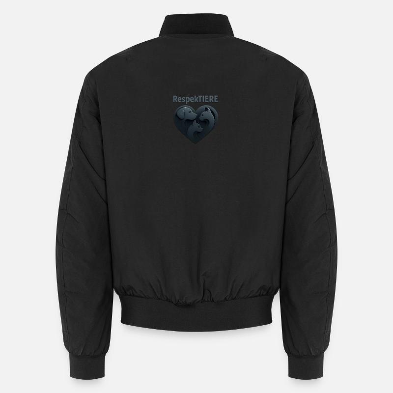 Respektierende Tierliebe Illustration - Unisex Bomberjacke - Schwarz