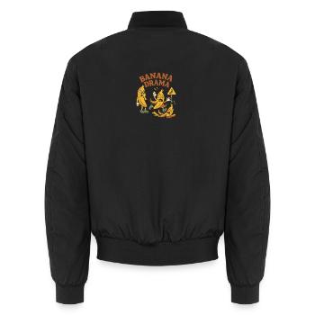 Banana Drama Cartoon Trio - Bomber unisexe - noir - Dos - AI Model Male 185 light (185cm)