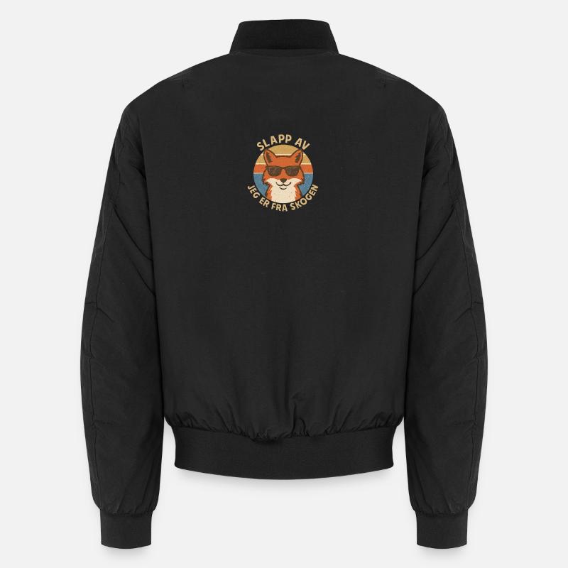 Relax fox - Unisex Bomber Jacket - black