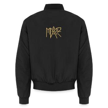 Mare Gold Glyphen-Logo - Unisex Bomberjacke - Schwarz - Hinten - AI Model Male 185 light (185cm)
