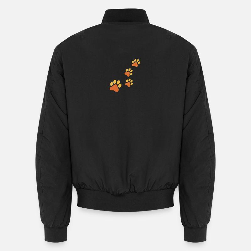Trace d’empreinte de patte en orange Bomber unisexe