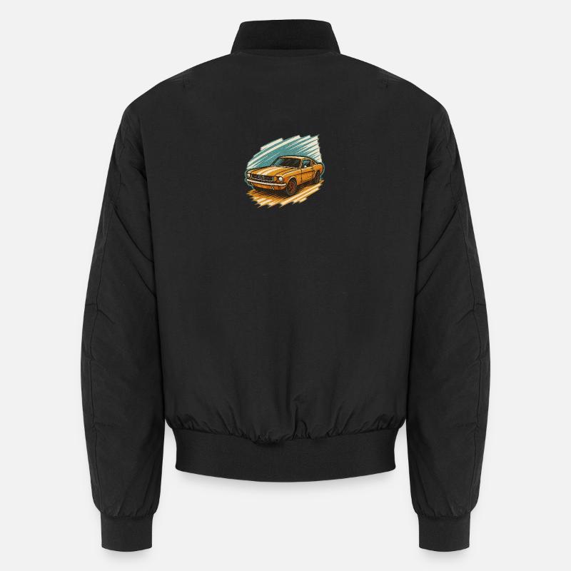 Vintage Muscle Car – Retro Auto Design Unisex Bomberjacke