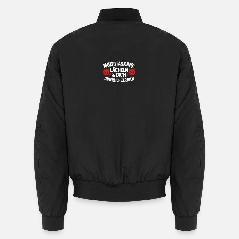 Multitasking Lächeln Innerlich Zerlegen - Unisex Bomberjacke - Schwarz