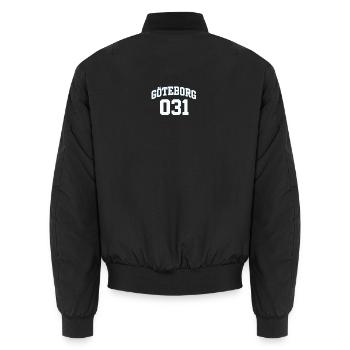 Gothenburg, 031 Jersey - Unisex Bomber Jacket - black - Back - AI Model Male 185 light (185cm)