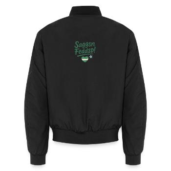 Saggsn_Feddsd- - Unisex Bomberjacke - Schwarz - Hinten - AI Model Male 185 light (185cm)