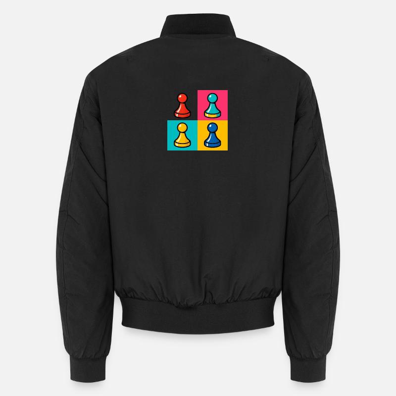 PopArt Four-Color Game Piece Unisex Bomber Jacket