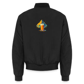 Beer Summit Color Explosion - Unisex Bomber Jacket - black - Back - AI Model Male 185 light (185cm)